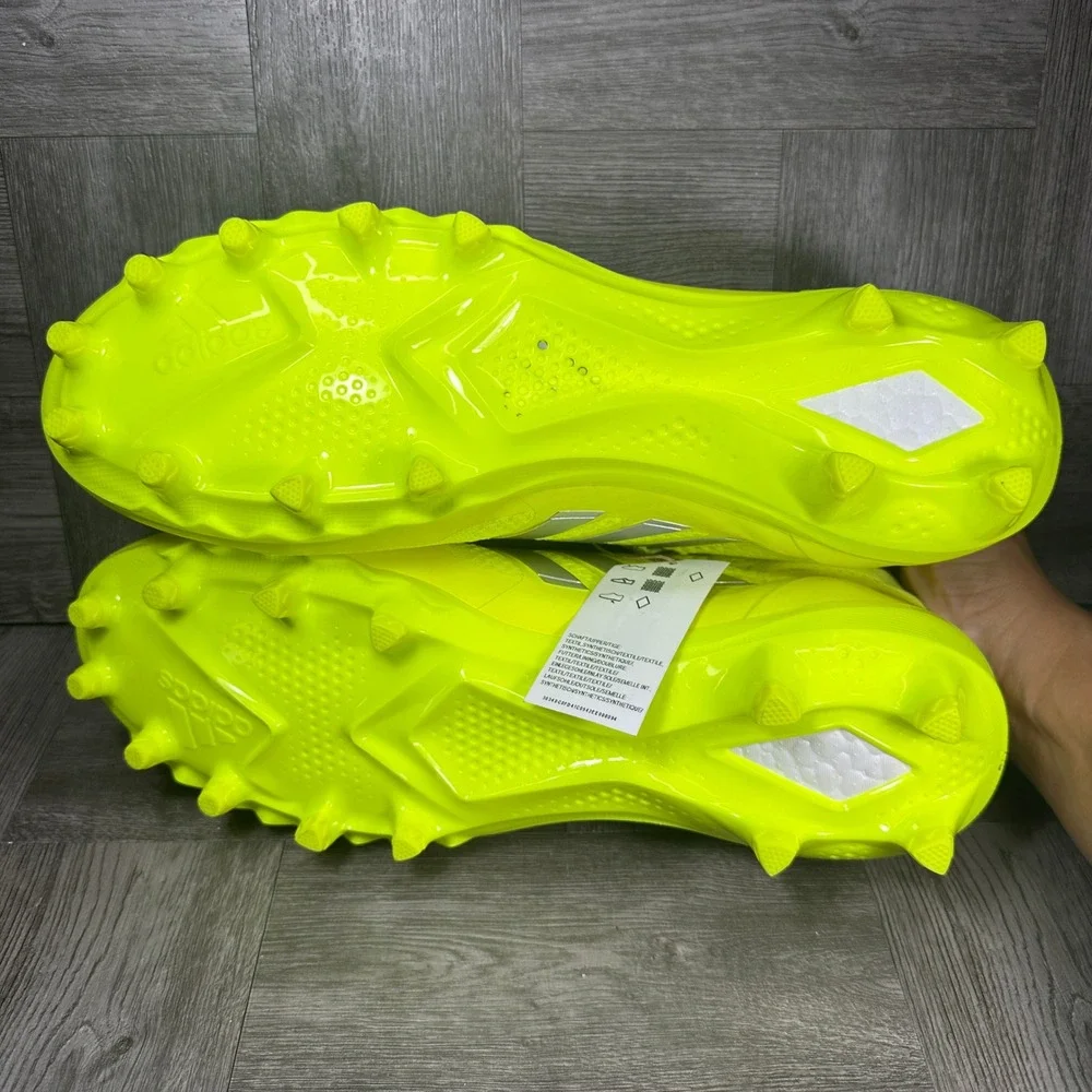 Adidas Ultraboost Cleats Mens 14 Solar Yellow Silver Primeknit NEW JP7413